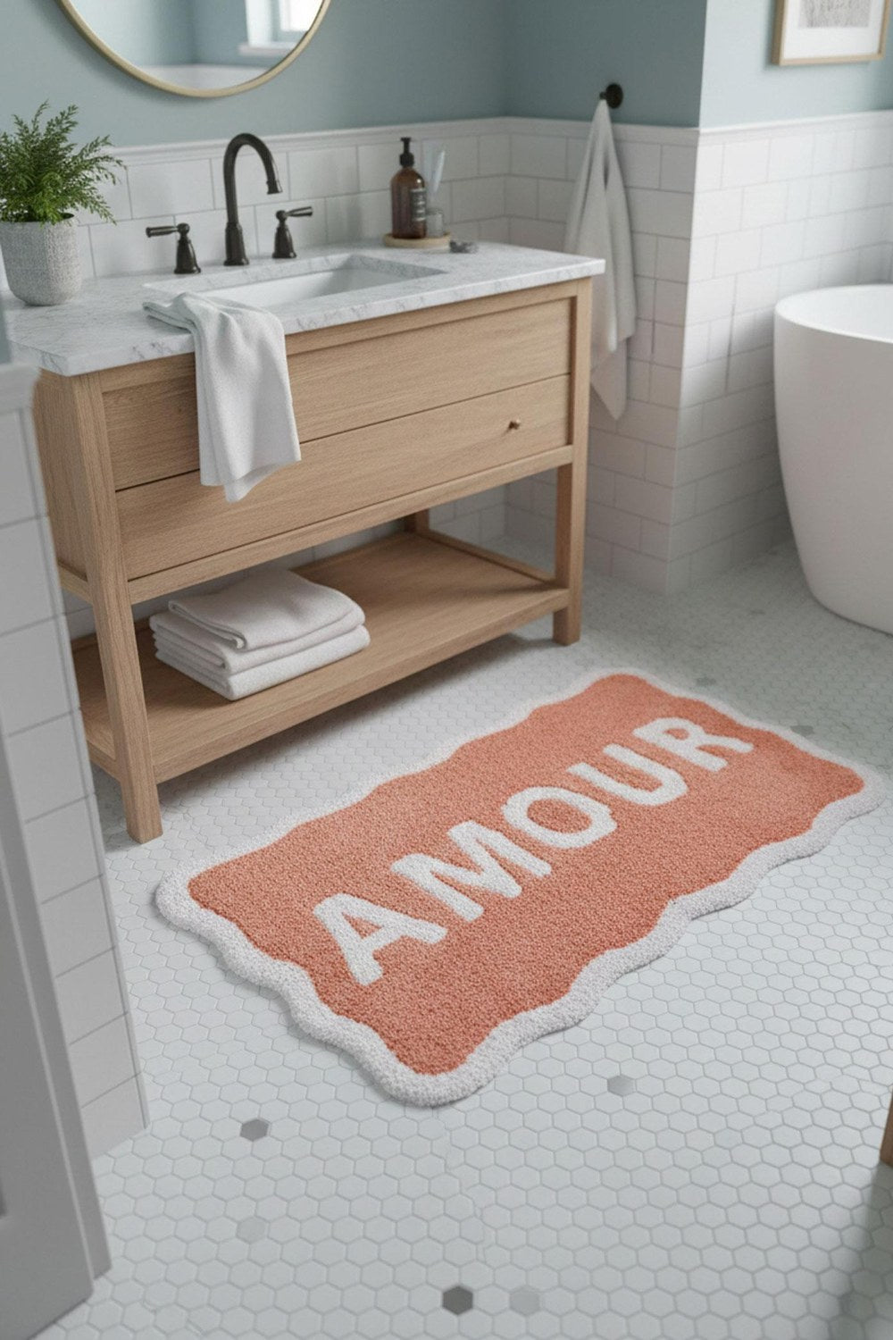 Amour Banyo Paspası, 60 × 100 Cm - 0