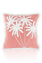 Bohem Palmiye Desenli Kırlent, Somon, 45 × 45 Cm - 4
