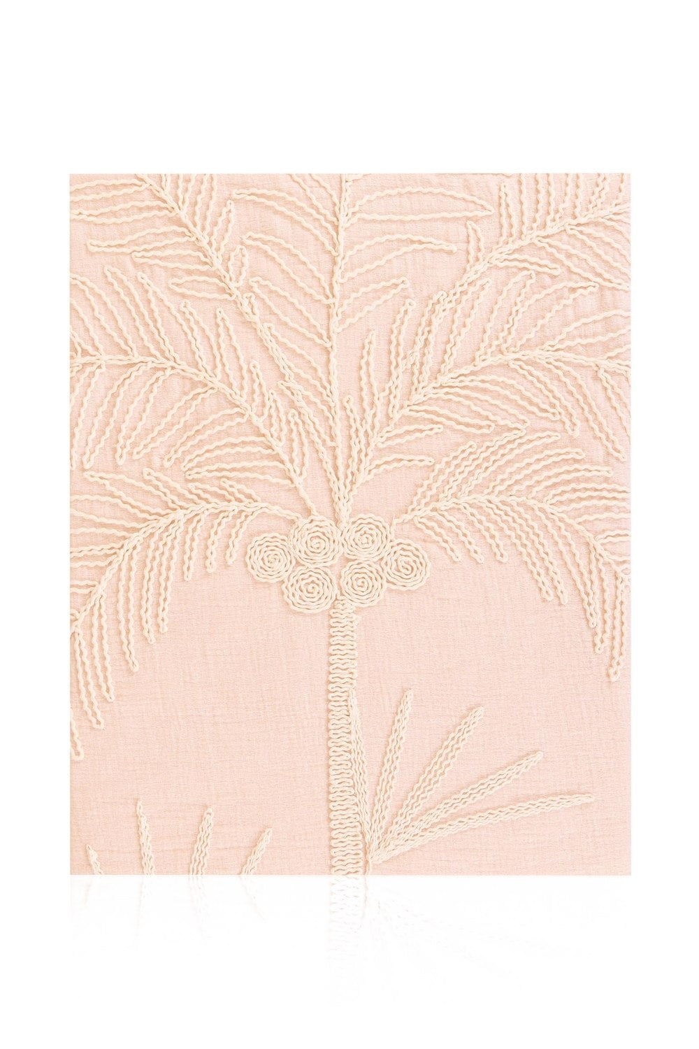 Püsküllü Koltuk Şalı, Pudra, 170 × 130 Cm - 4