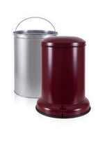 Metal Pedallı Çöp Kovası Bordo 25 Lt - 2