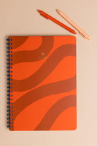 Spiralli Abstract Desenli Defter Turuncu 21x30 Cm - 0