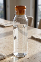 Amber Kapaklı Cam Şişe / Sürahi, 950 Ml, 9 × 28 Cm - 0