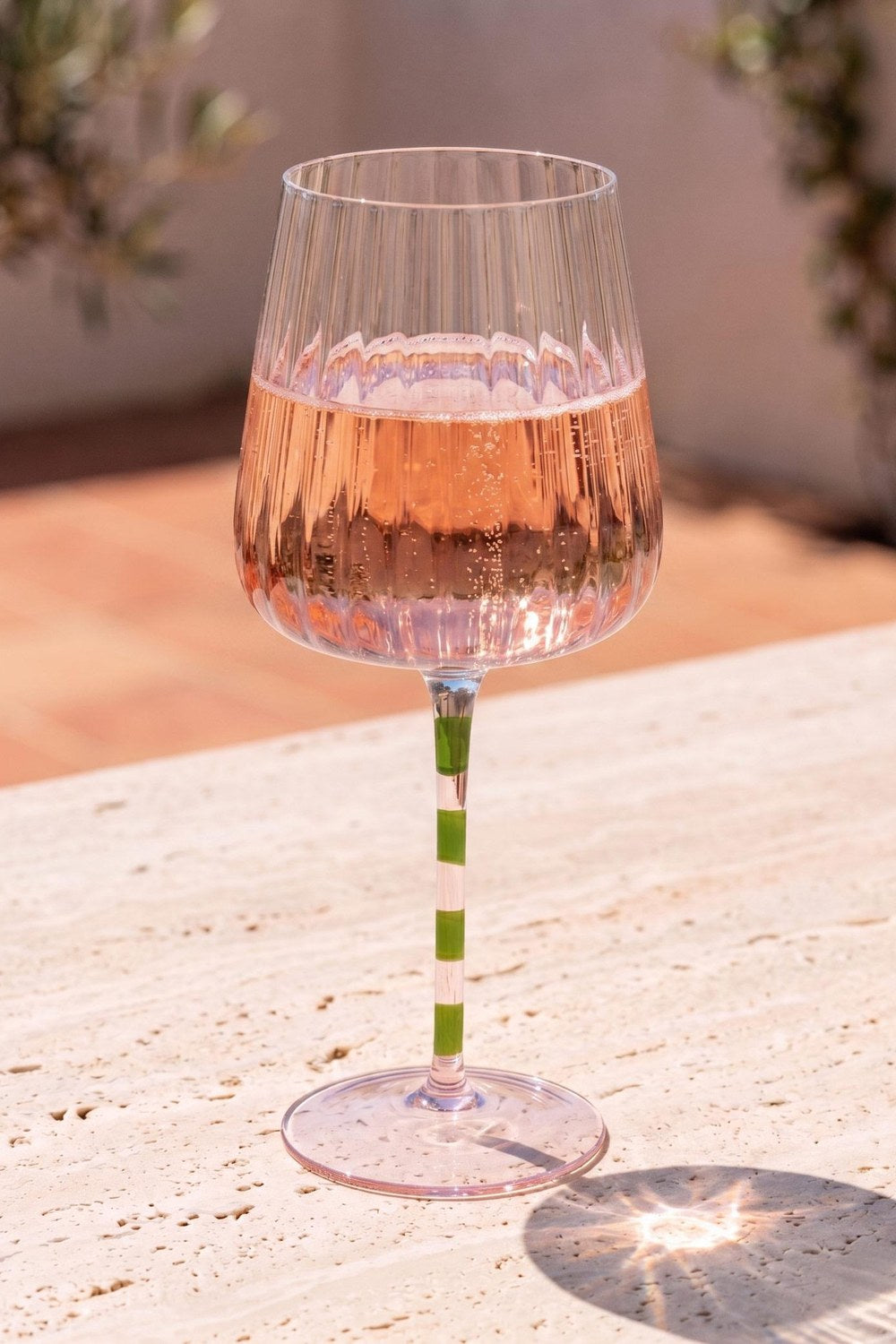 Renkli Şarap Kadehi, Pembe & Yeşil, 600 Ml - 1