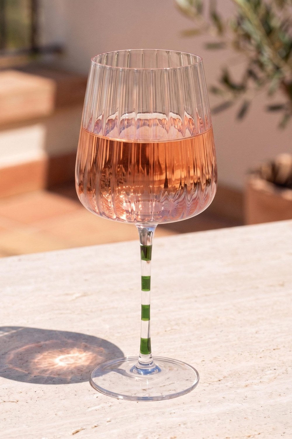 Renkli Şarap Kadehi, Mor & Yeşil, 600 Ml - 1