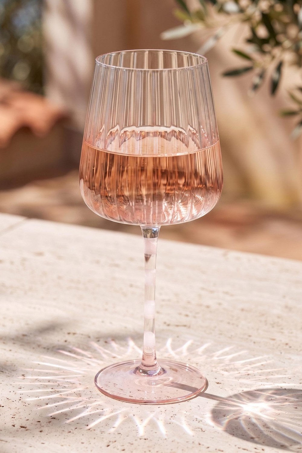 Renkli Şarap Kadehi, Pembe & Beyaz, 600 Ml - 1