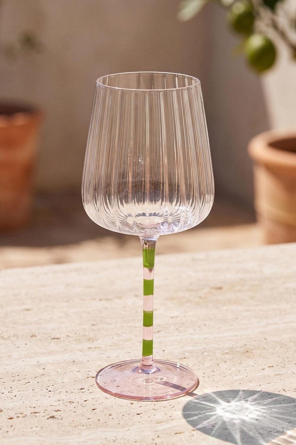 Renkli Şarap Kadehi, Pembe & Yeşil, 500 Ml - 0