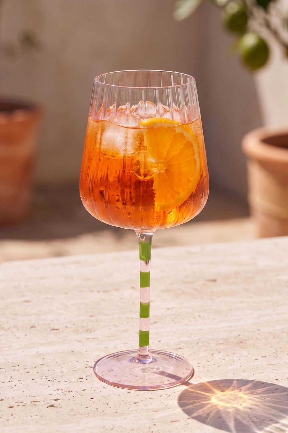 Renkli Şarap Kadehi, Pembe & Yeşil, 500 Ml - 1