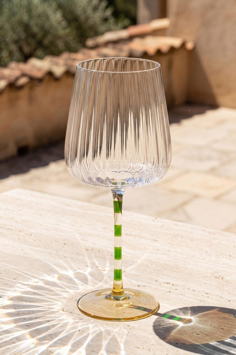 Renkli Şarap Kadehi, Yeşil & Sarı, 500 Ml - 0