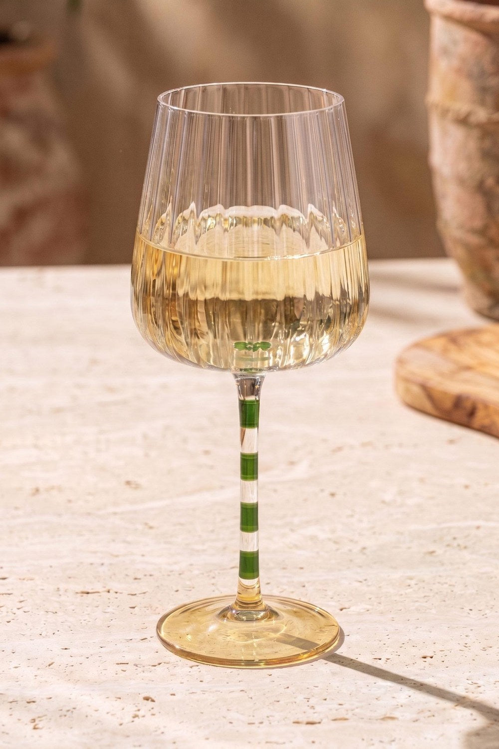 Renkli Şarap Kadehi, Yeşil & Sarı, 500 Ml - 1
