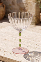 Ayaklı Cam Dondurma Kasesi, Pembe & Yeşil, 280 Ml - 0