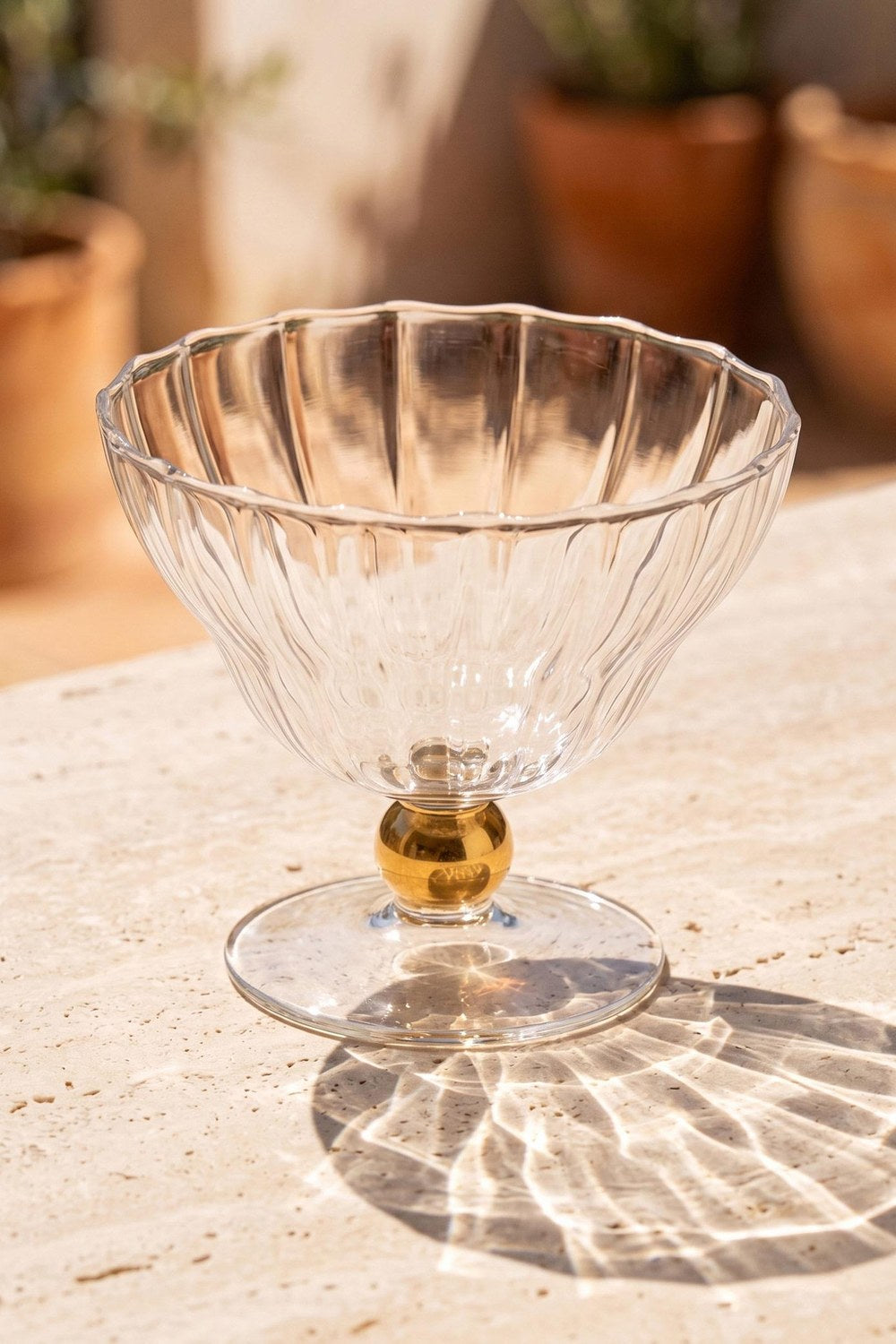 Cam Dondurmalık Ve Tatlı Sunum Kasesi, Gold, 240 Ml - 0