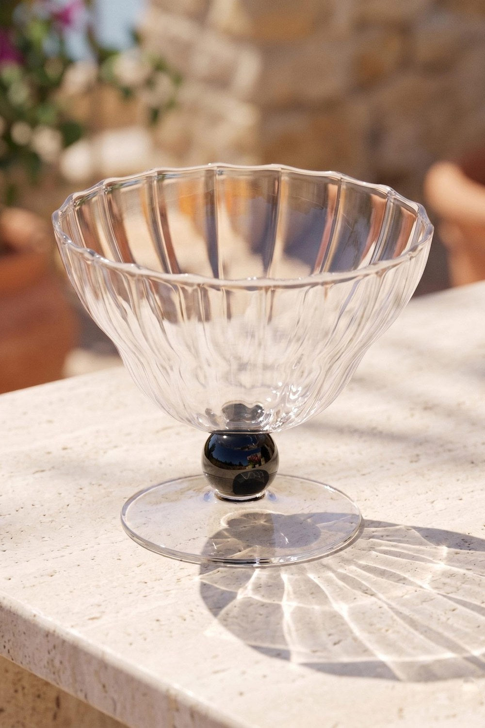Cam Dondurmalık Ve Tatlı Sunum Kasesi, Black, 240 Ml - 0