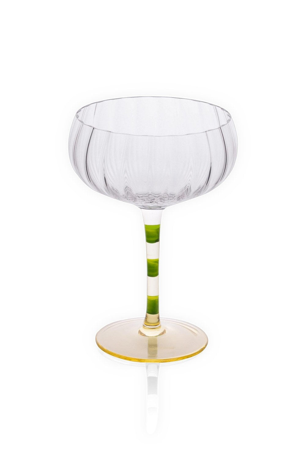 Ayaklı Cam Dondurma Kasesi, Yeşil & Sarı, 240 Ml - 2