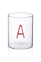 "A" Harfli Cam Su Bardağı, Kırmızı, 420 Ml - 1