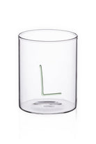 "L" Harfli Cam Su Bardağı, Yeşil, 420 Ml - 1