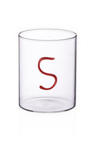 "S" Harfli Cam Su Bardağı, Kırmızı, 420 Ml - 1