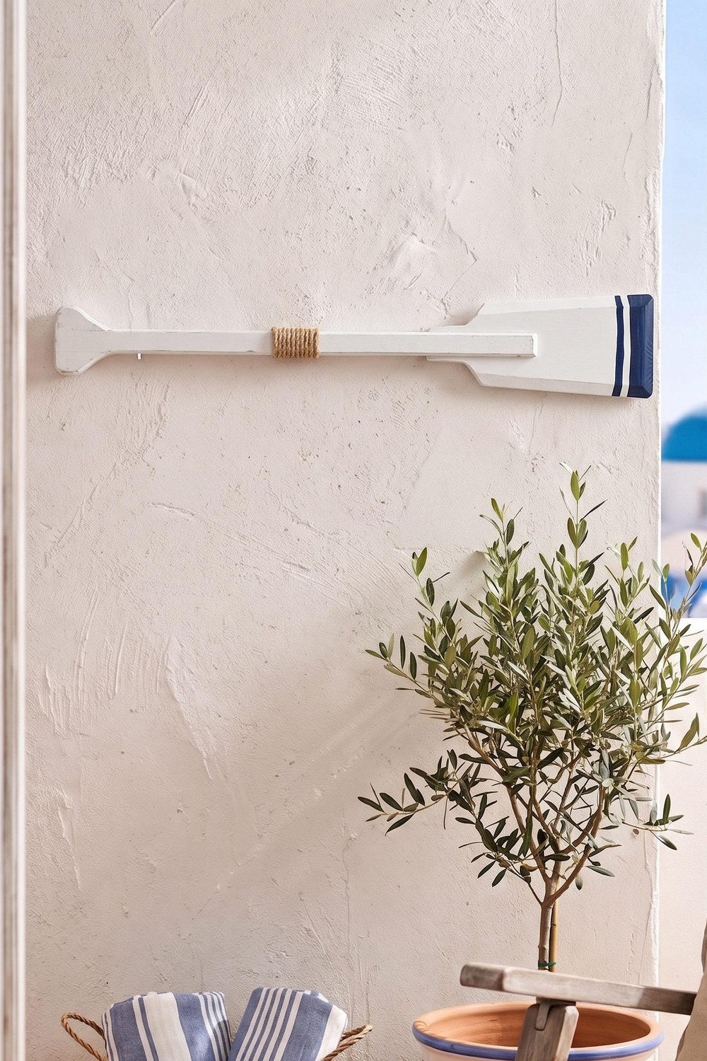 Retro Marin Stil Ahşap Dekoratif Kürek, 92 Cm - 1