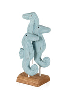 Retro Ahşap Standlı 3'lü Denizatı Biblosu, 30 Cm - 1