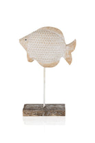 Retro Marin Hasır Desenli Balık Obje, 35 Cm - 1