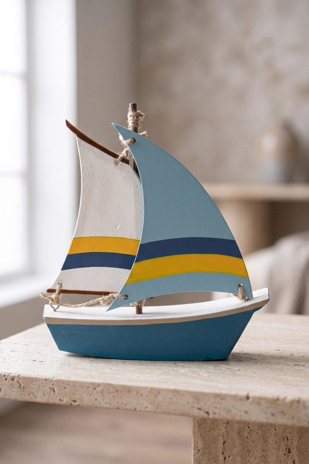 Retro Marin Çift Yelkenli Tekne Biblosu 17 Cm - 0