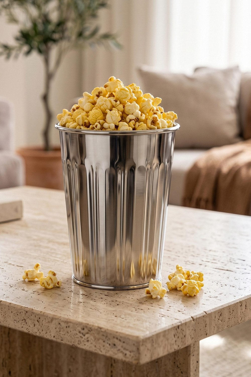 Cips Ve Popcorn Kasesi, Krom, 16 Cm - 0