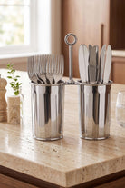 Krom Çift Bölmeli Kulplu Galvaniz Sunumluk 25 Cm - 1