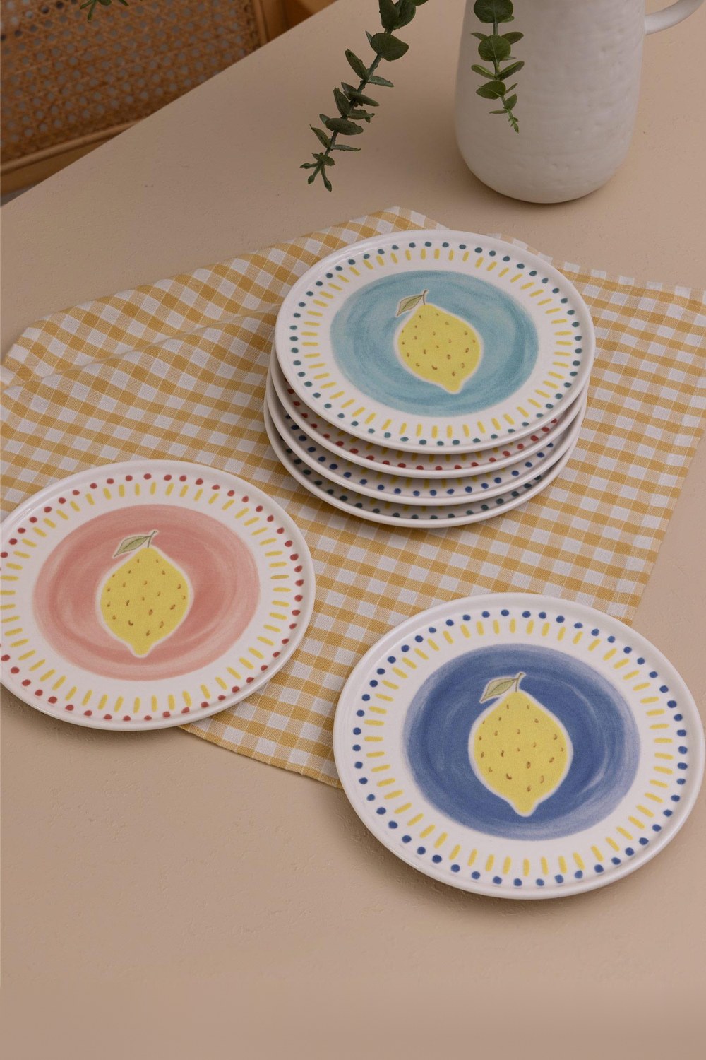 Italian Summer Pasta Tabağı, 6'lı Set, 19 Cm - 4
