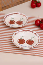 Italian Summer Pomodoro Club Yemek Tabağı, 2'li Set, 22 Cm - 0