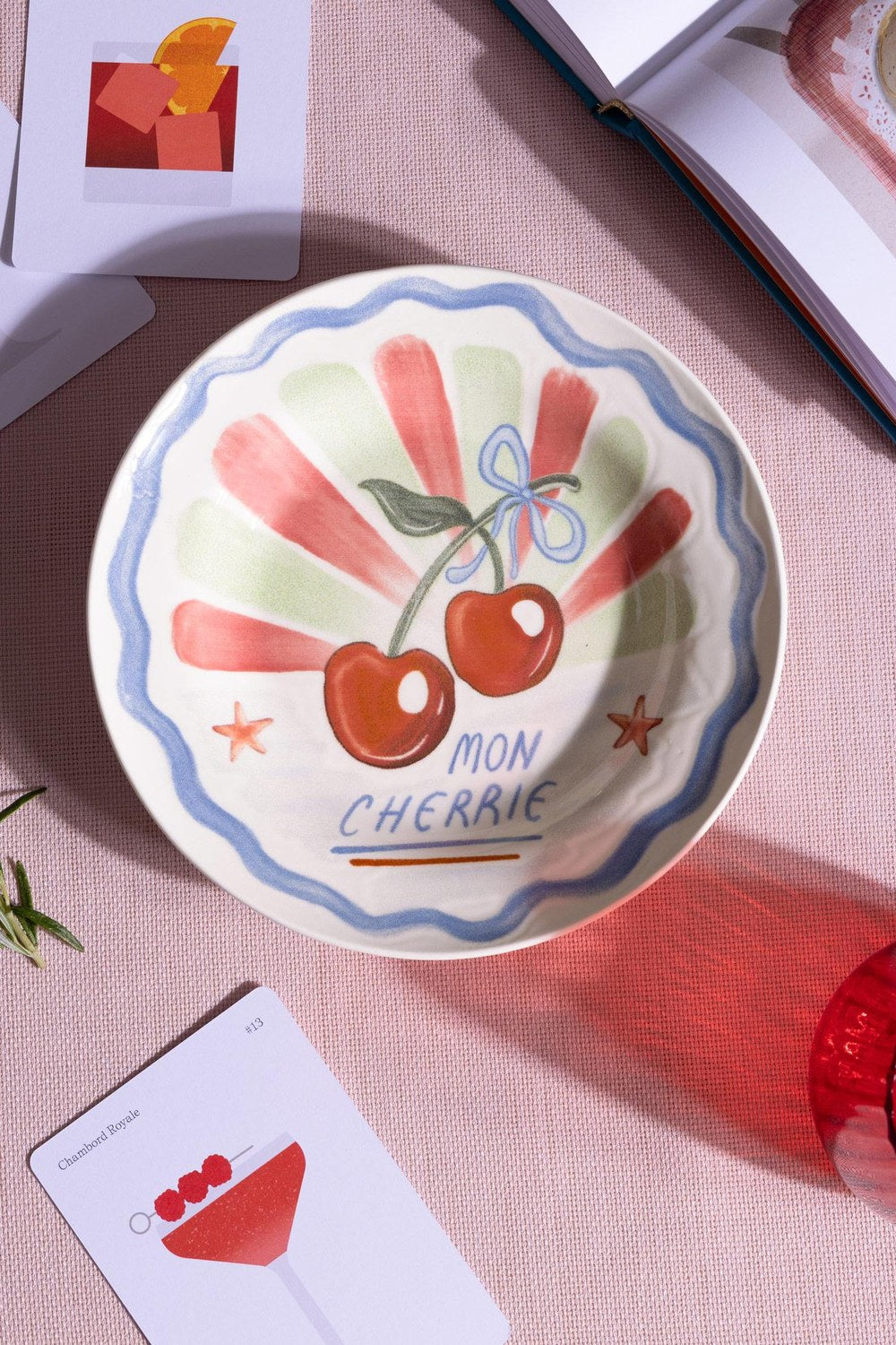 Italian Summer Mon Cherrie Yemek Tabağı, 2'li Set, 22 Cm - 0
