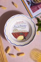 Italian Summer Spaghetti Al Limone Yemek Tabağı, 2'li Set, 22 Cm - 0