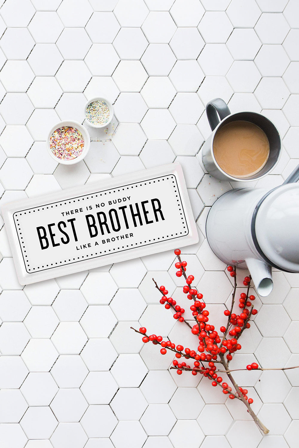 Dikdörtgen Servis Tabağı Best Brother - 35 X 16 Cm - 2