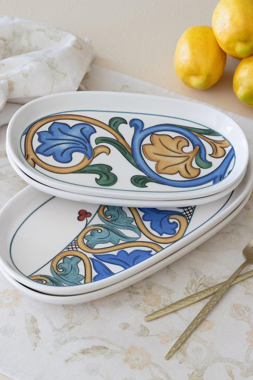 Limoncello Oval Servis Tabağı 2'li Set, Gri, 29 Cm - 3