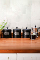 Çay Şeker Kahve Kavanozu, Siyah, 1,30 Lt - 2
