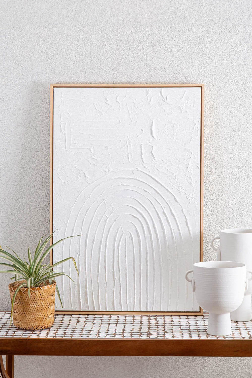 Pure Dekoratif Vazo, Beyaz, 22 × 16 × 34 Cm - 4