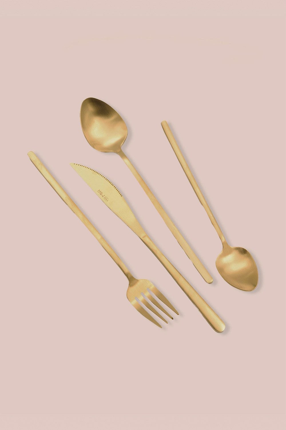 Giallo Çatal Kaşık Bıçak Takımı, Mat Gold, 24 Parça - 2