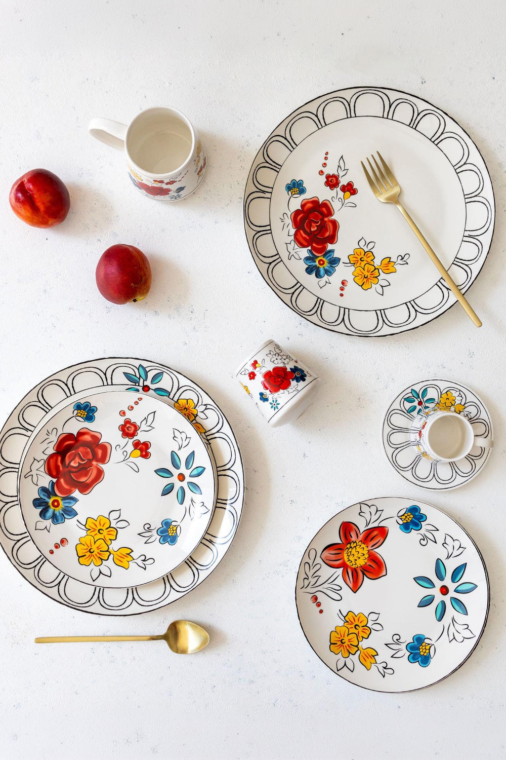 Fiore Servis Tabağı 6 Kişilik, 27 Cm - 2