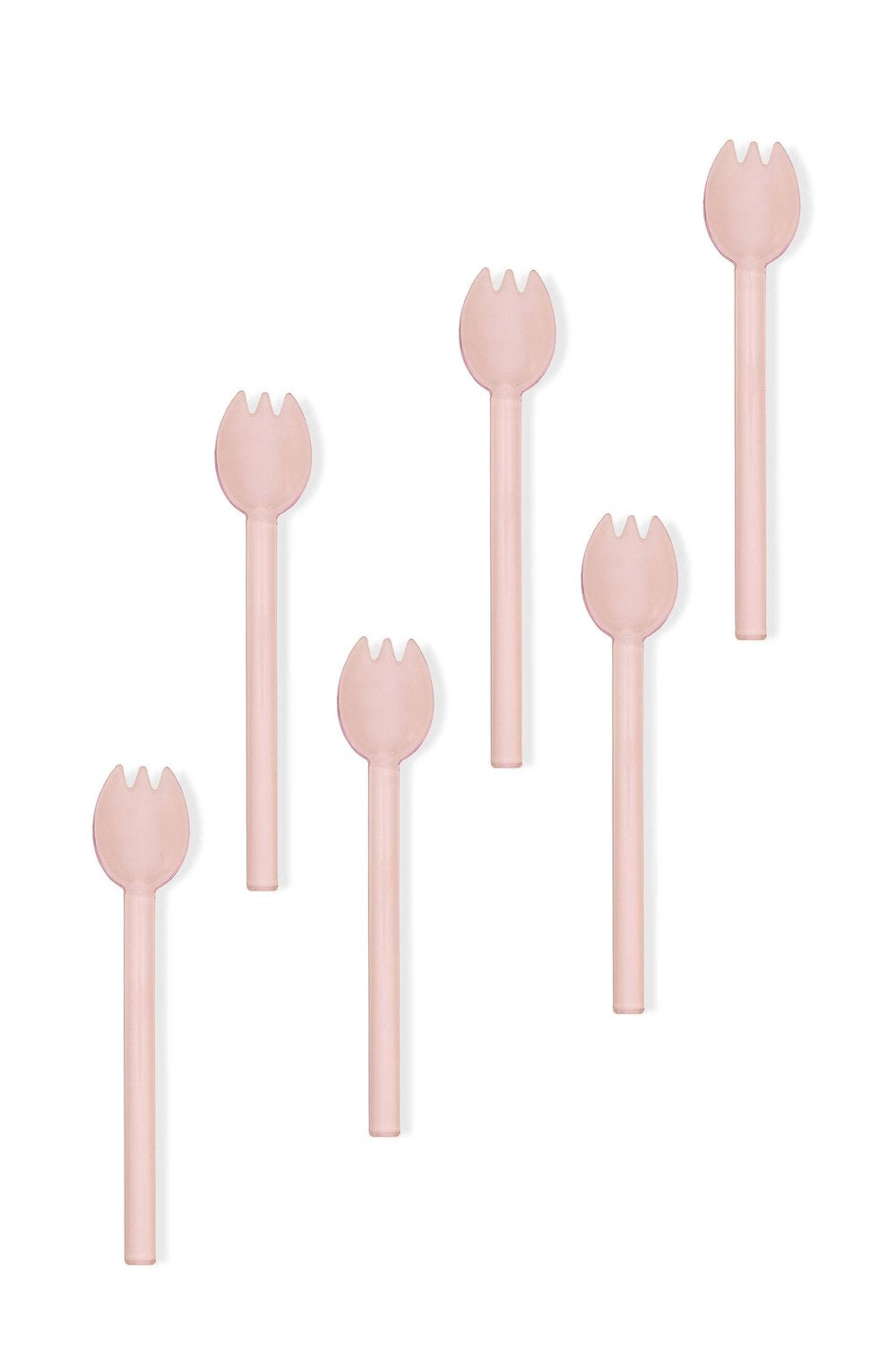 Abiete Dondurma Ve Tatlı Kaşığı, Pembe, 6'lı Set - 3