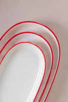 Joy Oval Servis Tabağı 2'li Set, Kırmızı, 17 × 30 × 4 Cm - 1