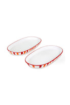 Joy Oval Servis Tabağı 2'li Set, Kırmızı, 17 × 30 × 4 Cm - 4