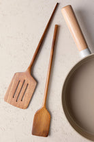 Natura Akasya Delikli Spatula, 35 × 8 Cm - 1