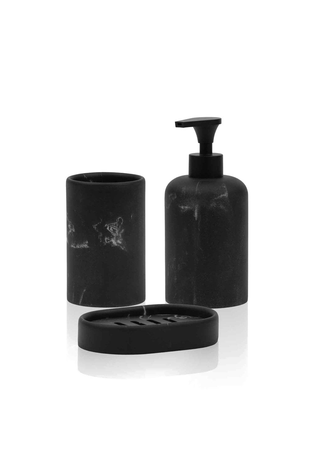 Marble Banyo Seti, Siyah, 3 Parça - 4