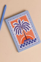 Mavi Palmiye Desenli Defter, 12 × 17 Cm (A6) - 0