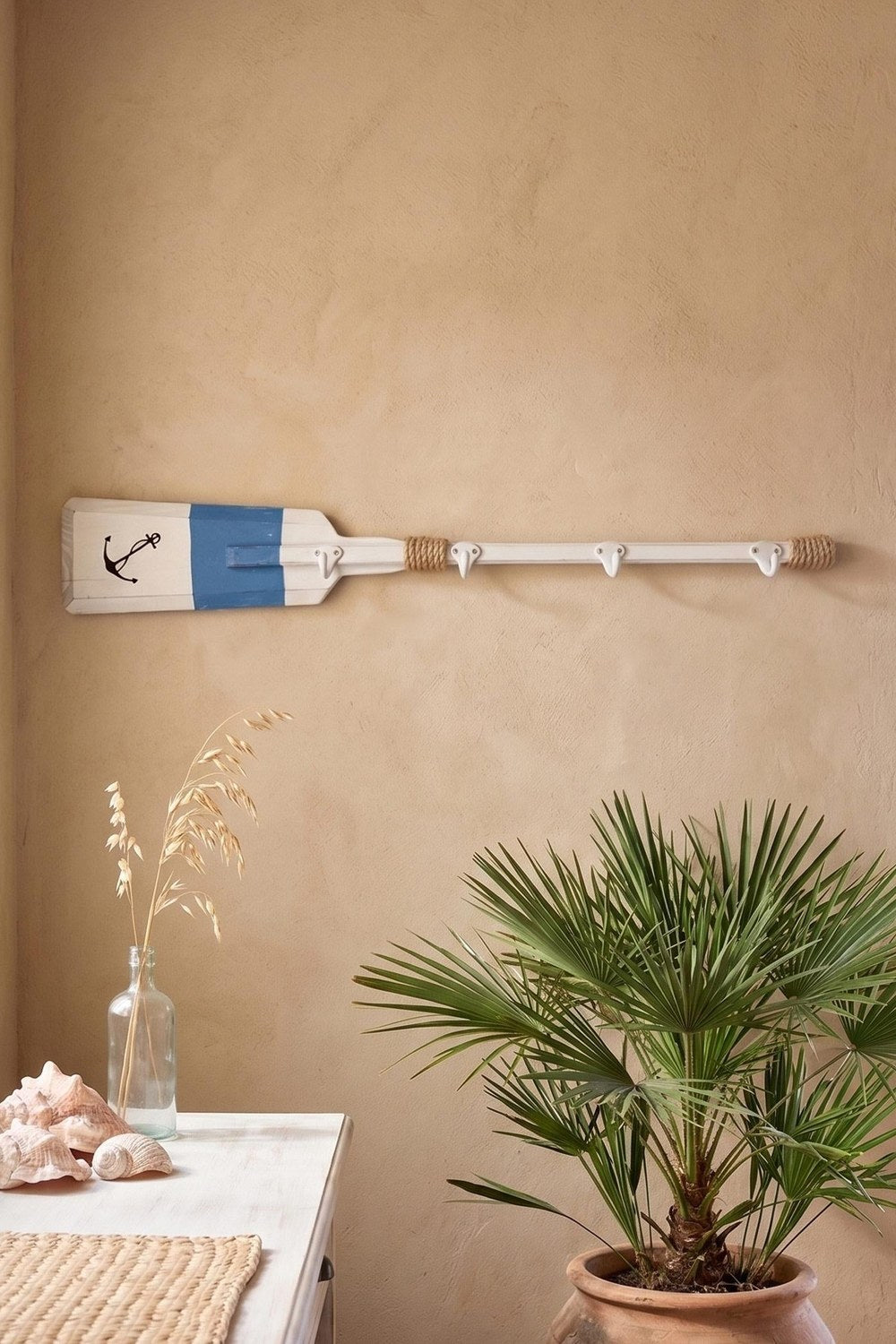 Retro Marin Stil Ahşap Duvar Askısı Kürek, 80 Cm - 0