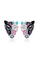 Harmony Of Contrast Ruby & Siyah Mineli Kaplan Küpe - 0