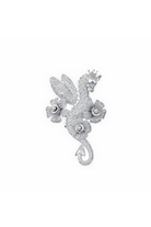 Inner Child White Crystal Fantastik Zürafa Broş / Kolye - 0