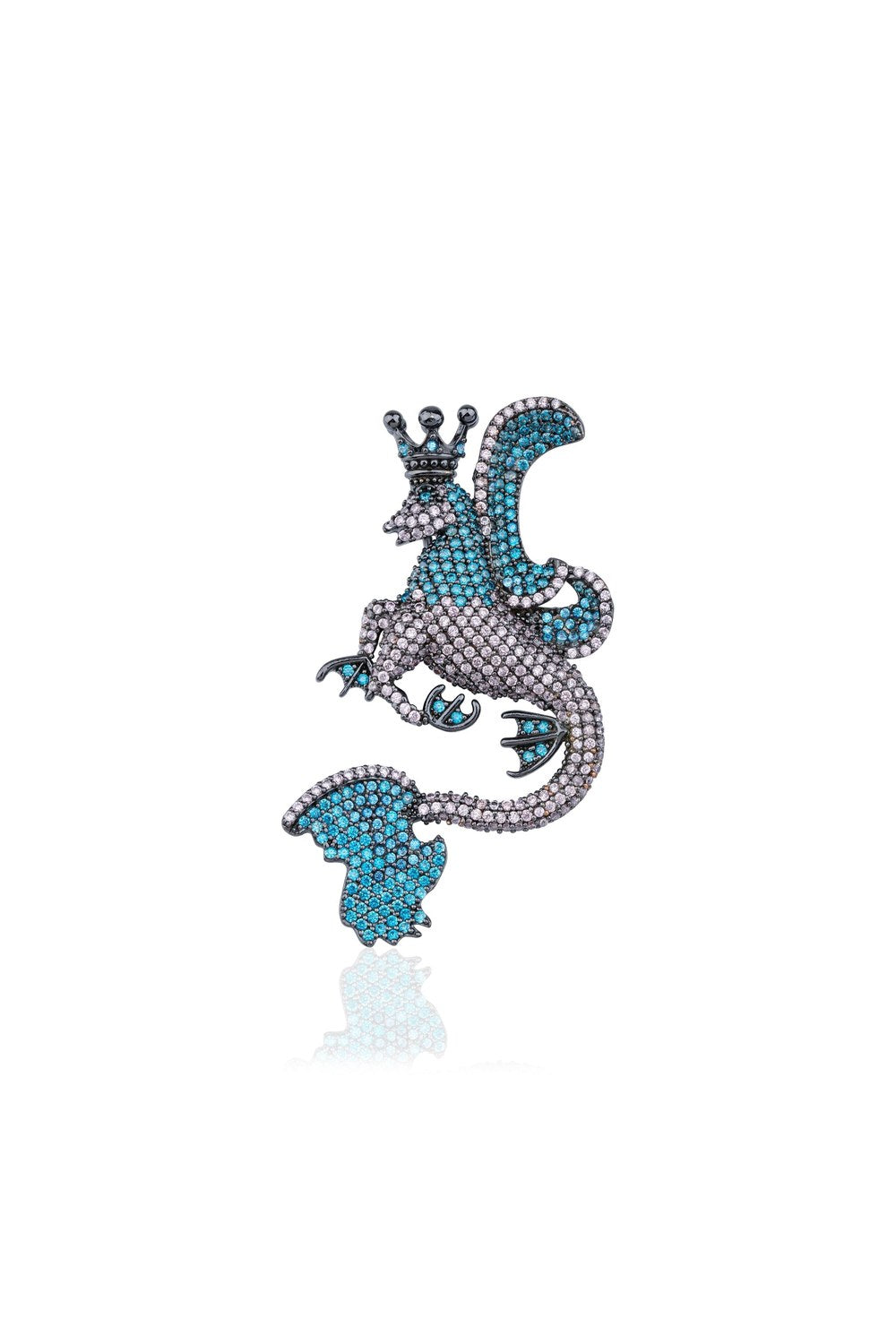 Secret Of Stamboul Aqua & Pembe Efsanevi Dragon Kolye/Broş - 0