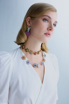 Inner Flower Ruby & Yeşil & Beyaz Choker / Kolye - 1