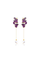 Jr. Secret Of The Universe Ruby Kristal İncili Dragon Küpe - 0