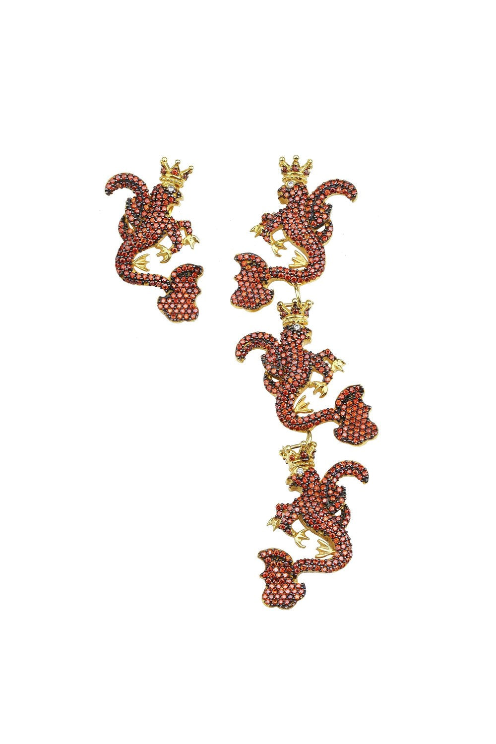 Jr. Secret Of The Universe Garnet İkonik Sallantılı Küpe - 0