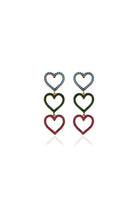 Secret Of Heart Aqua & Yeşil & Ruby Küpe - 0